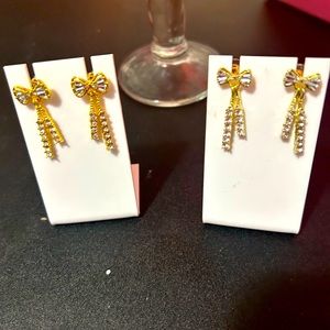 Rhinestone Bowtie Earrings